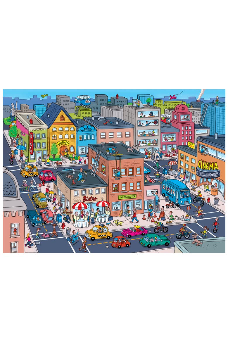 101 Things to Spot Town 100 Piece Puzzle, Alternate, color, Multicolor