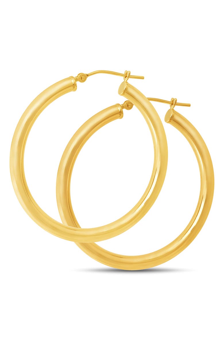 Frankie & Zoe 14K Yellow Gold Tube Hoop Earrings, Alternate, color, Yellow Gold