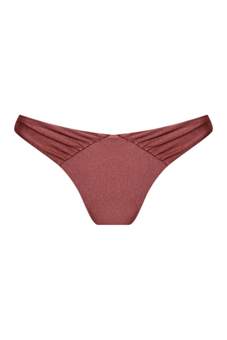 Golden Dune Lycra Seashell Bikini Bottom, Alternate, color, COPPER