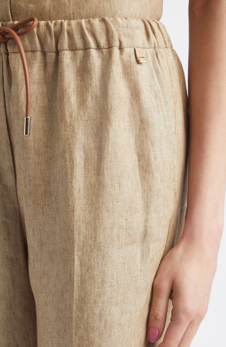 Herno New Linen Water Repellent Drawstring Pants, Alternate, color, Sand