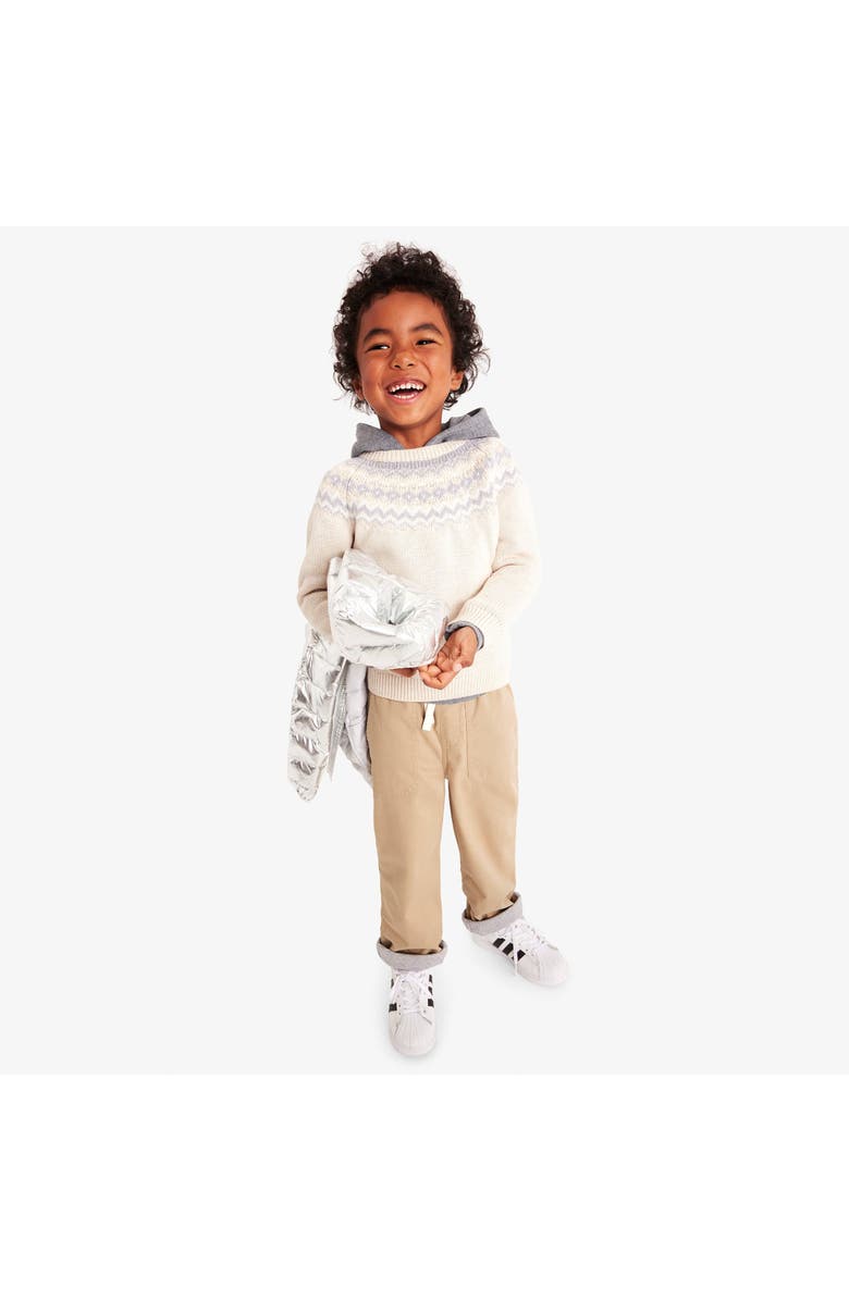 Primary Kids Lined Stretch Chino Pocket Pant, Alternate, color, Khaki