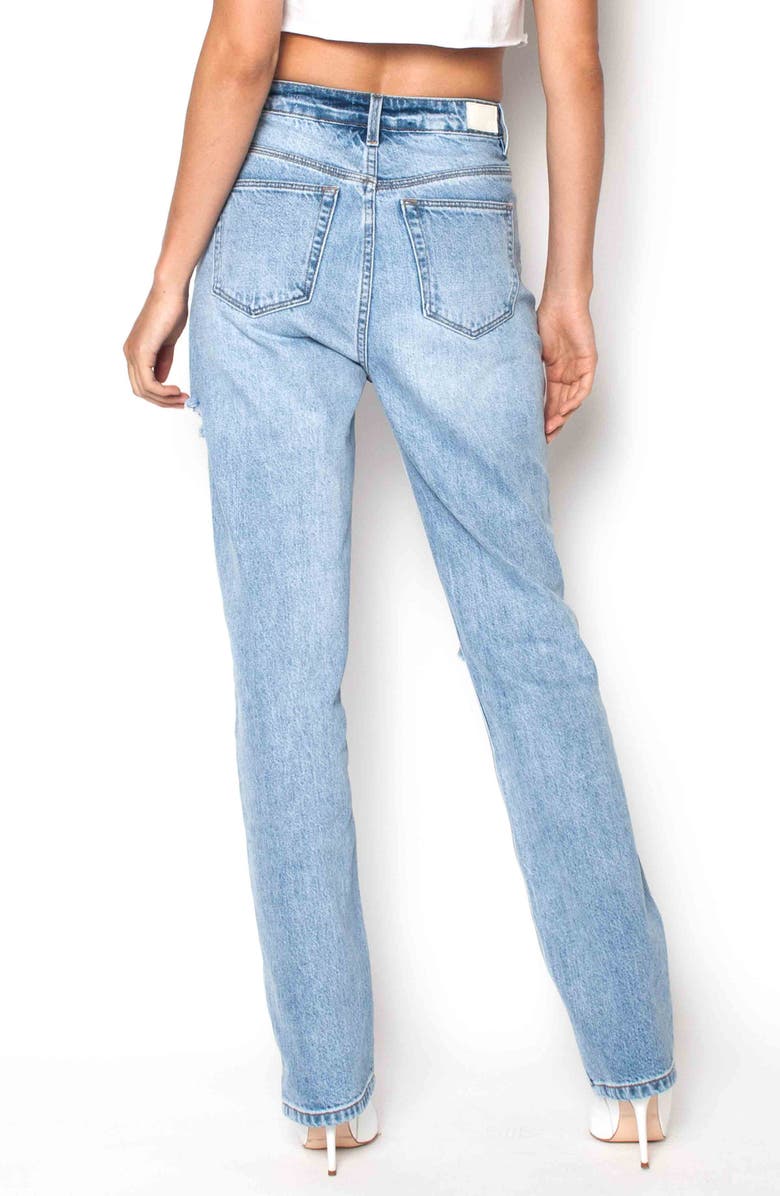 ZGY Denim Ziggy Denim Ripped Straight Up Relaxed Jeans, Alternate, color, 