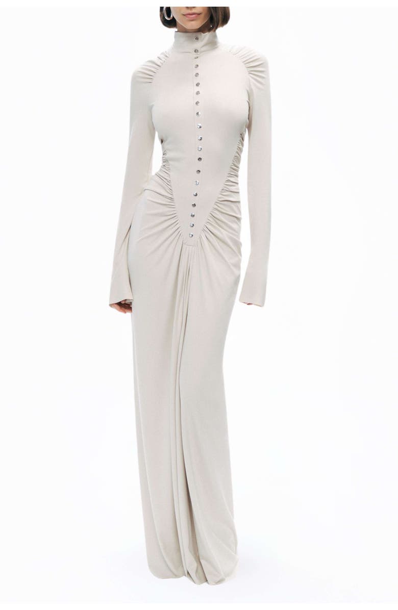 Nocturne Stone Drape Detailed Maxi Dress, Main, color, 