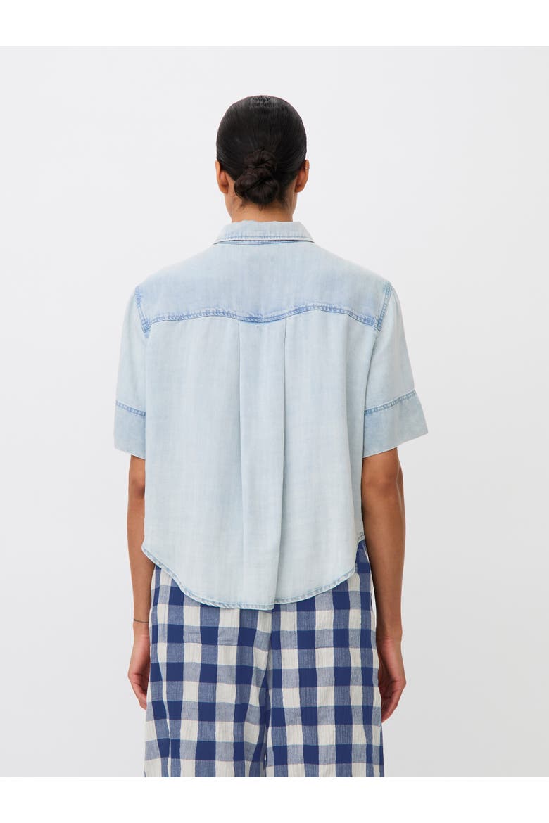 Mairenova Denim Button-Front Shirt, Alternate, color, Light Denim