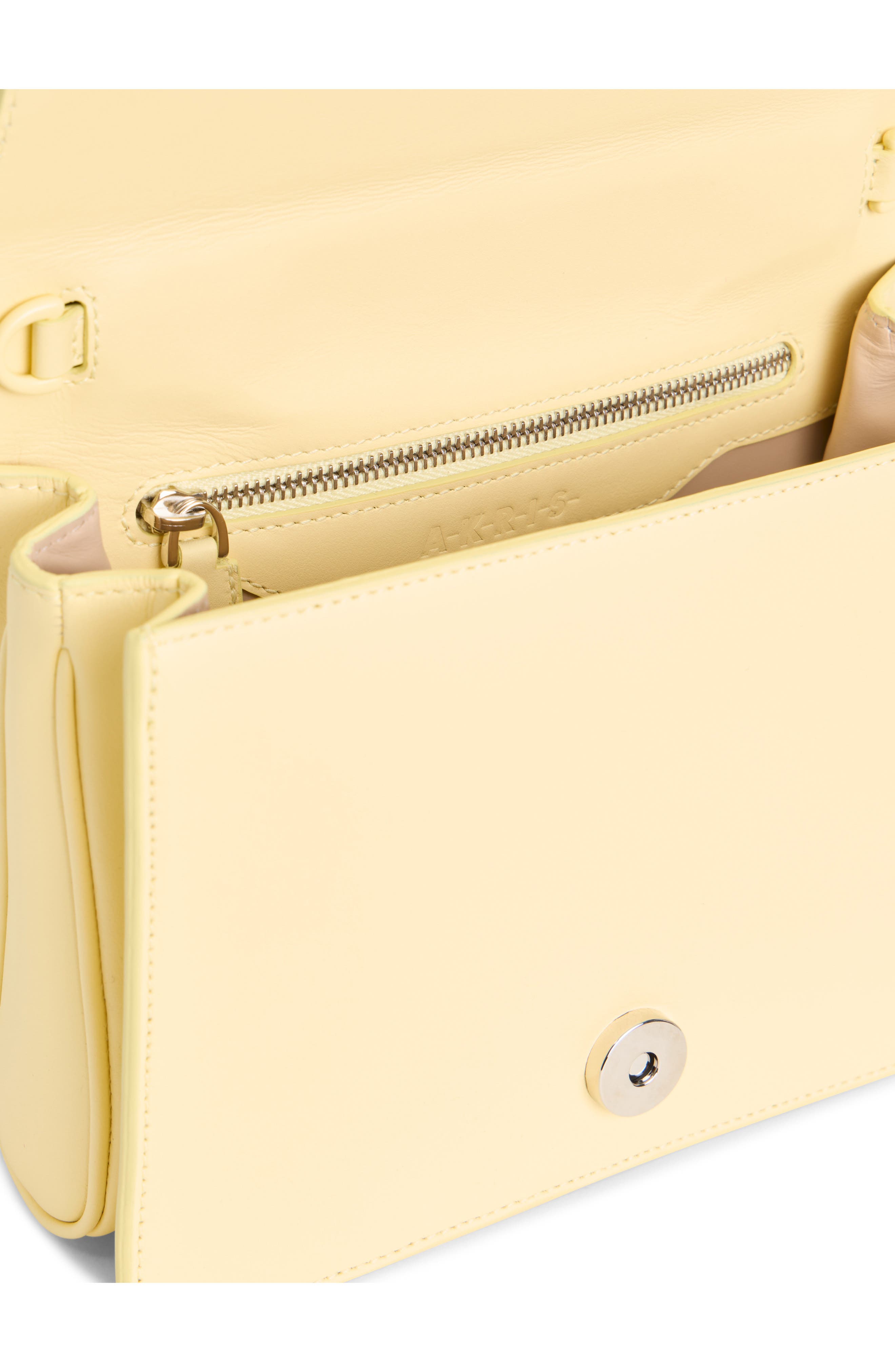 Akris Alice Leather Top Handle Bag, Alternate, color, Flash