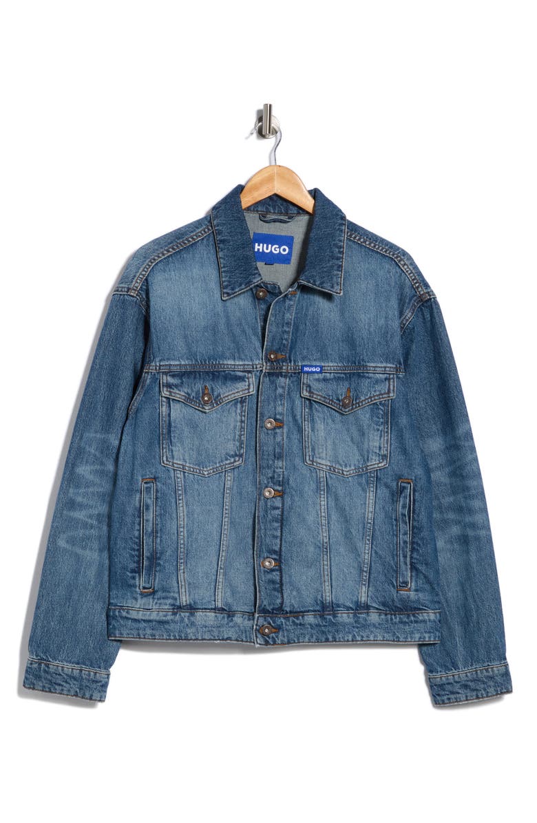 HUGO Dex Denim Jacket, Alternate, color, Navy