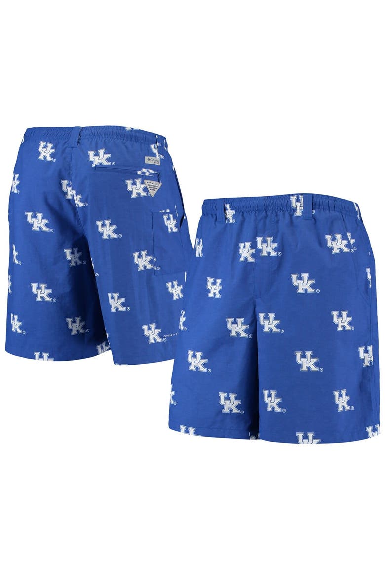 Men's Columbia PFG Royal Kentucky Wildcats Backcast II 8" Omni-Shade Hybrid Shorts, Main, color, Royal
