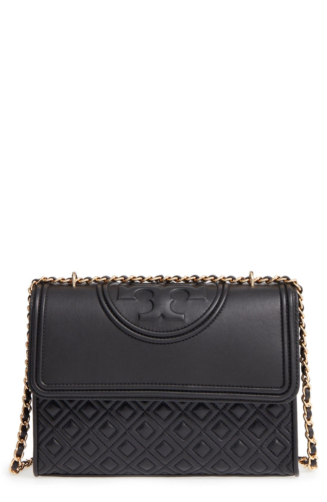 'Fleming' Convertible Shoulder Bag, Main, color, BLACK