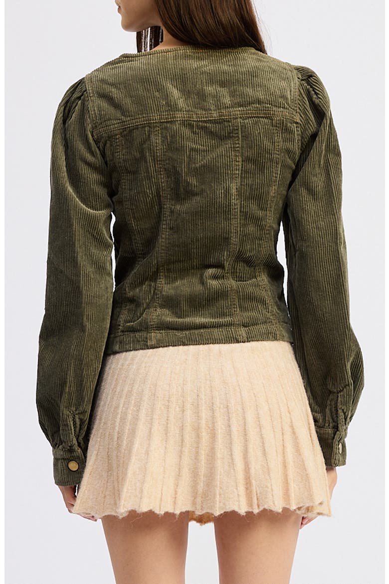 Sylvie Long Sleeve Corduroy Button-Up Shirt, Alternate, color, WASHED OLIVE
