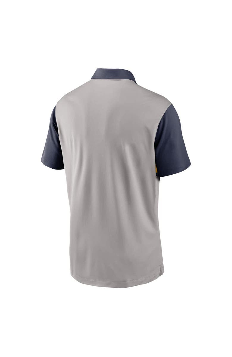 Nike Men's Nike Gray/Navy West Virginia Mountaineers Vapor Performance Polo, Alternate, color, Gray