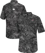 COLOSSEUM Men's Colosseum Charcoal NC State Wolfpack Realtree Aspect Charter Full-Button Fishing Shirt