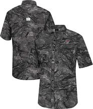 COLOSSEUM Men's Colosseum Charcoal NC State Wolfpack Realtree Aspect Charter Full-Button Fishing Shirt