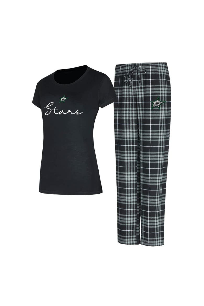 Women's Concepts Sport Dallas Stars Vector T-Shirt & Pants Sleep Set, Main, color, Black