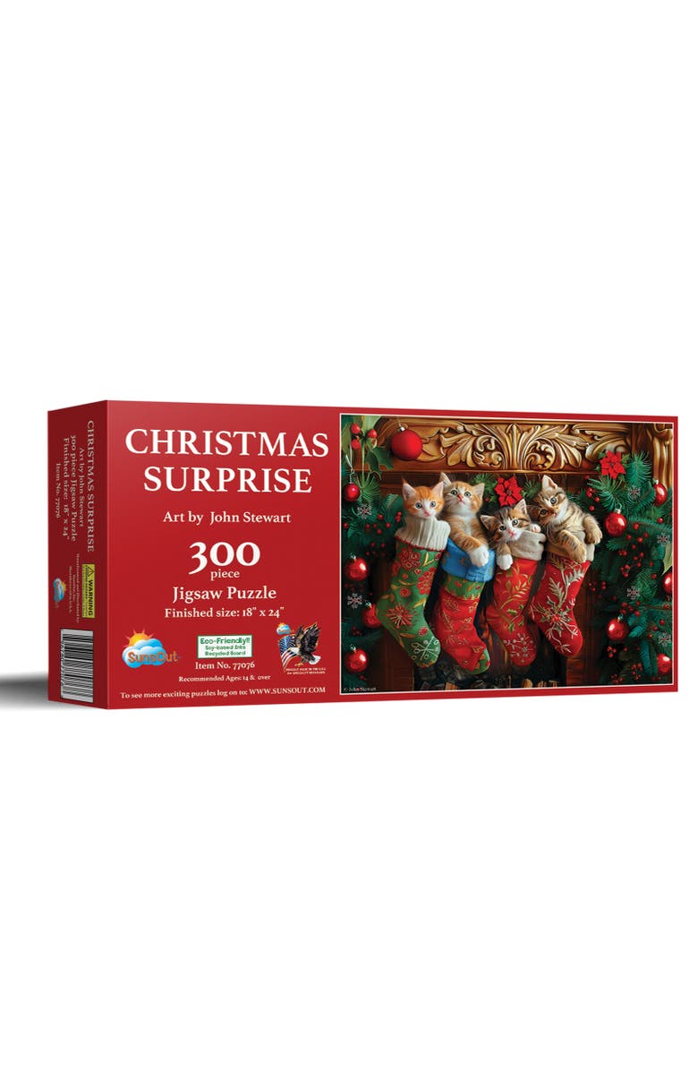 Sunsout Christmas Surprise 300 piece Jigsaw Puzzle for Adults, Main, color, 