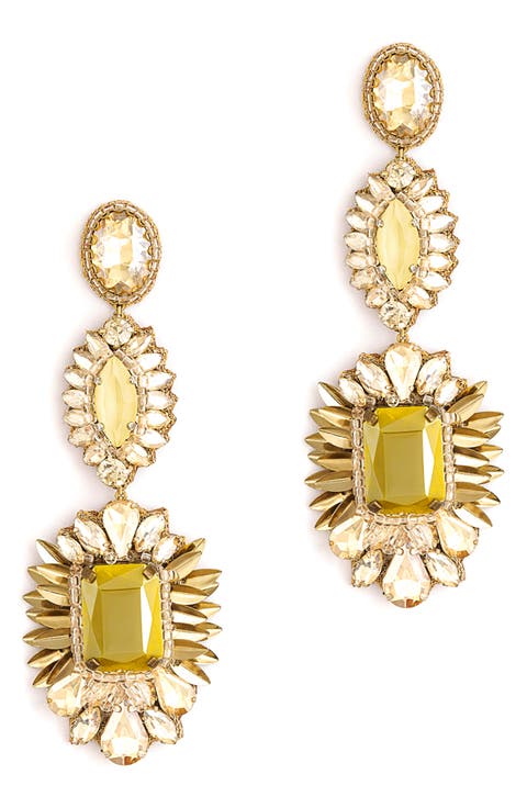 Klara Beaded Crystal Drop Earrings