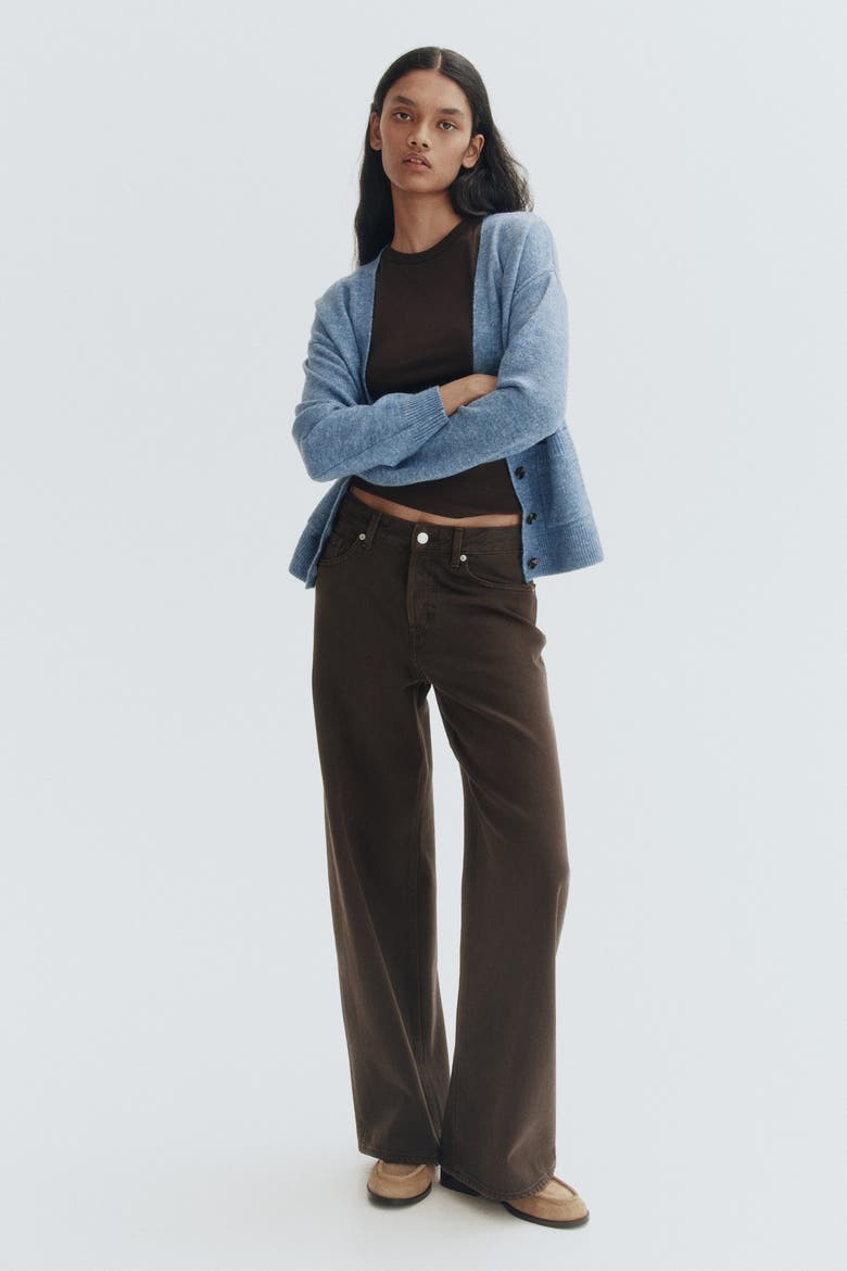 Loose-fit Cardigan, Alternate, color, Blue melange