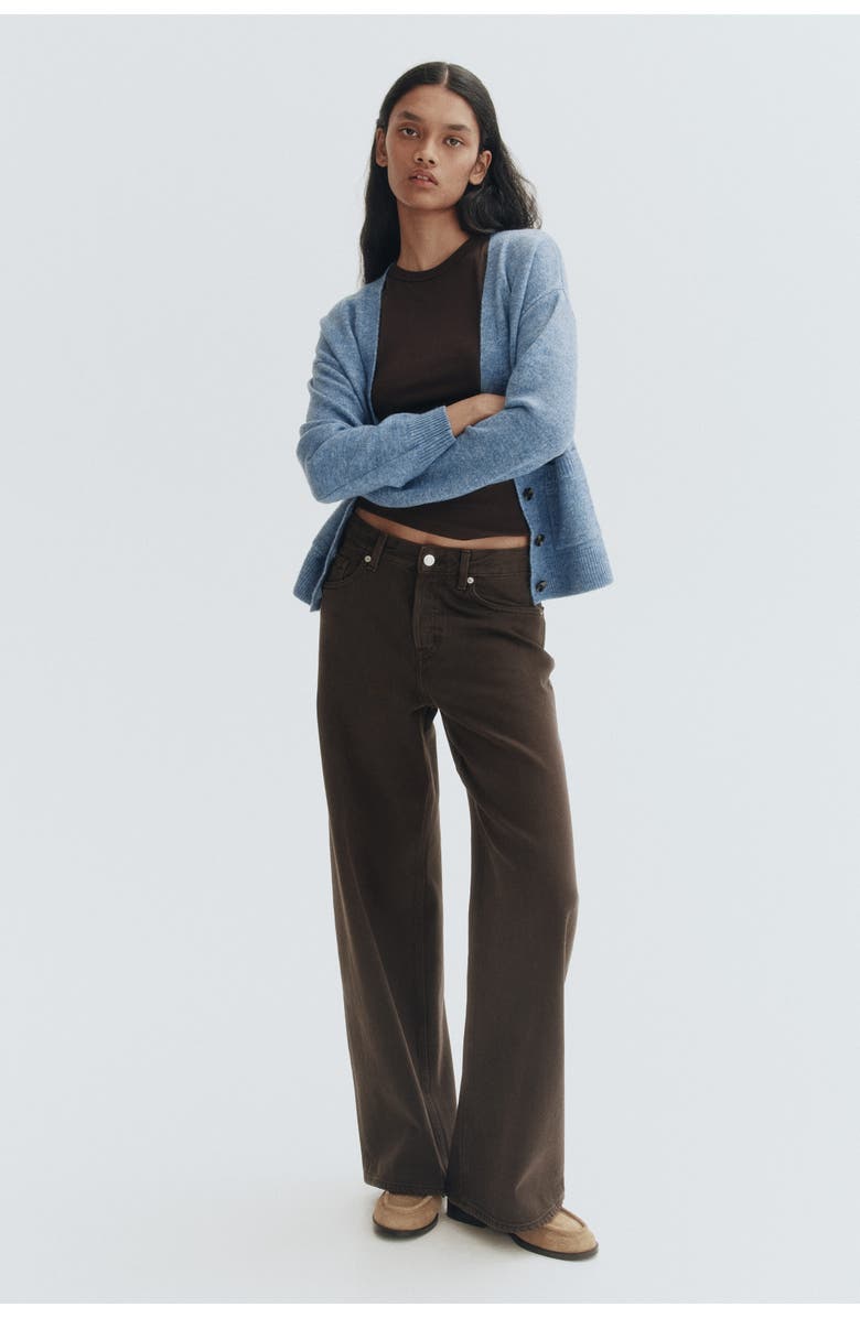 H&M Loose-fit Cardigan, Alternate, color, Blue Melange