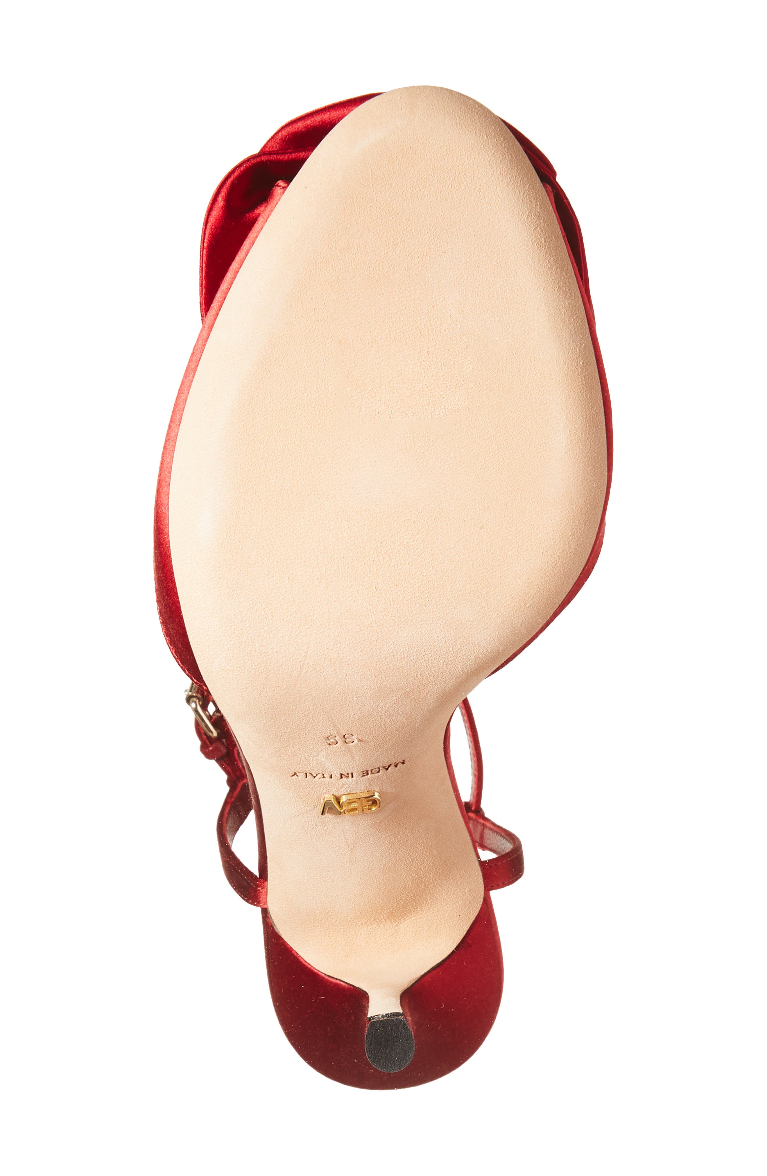 Giambattista Valli Rosette Embellished Sandal, Alternate, color, Red 6007