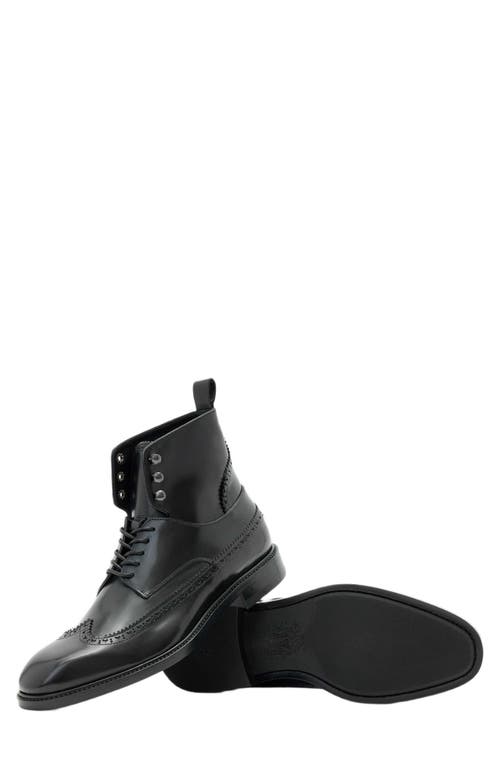 John Varvatos Harrison Longwing Leather Boot In Black