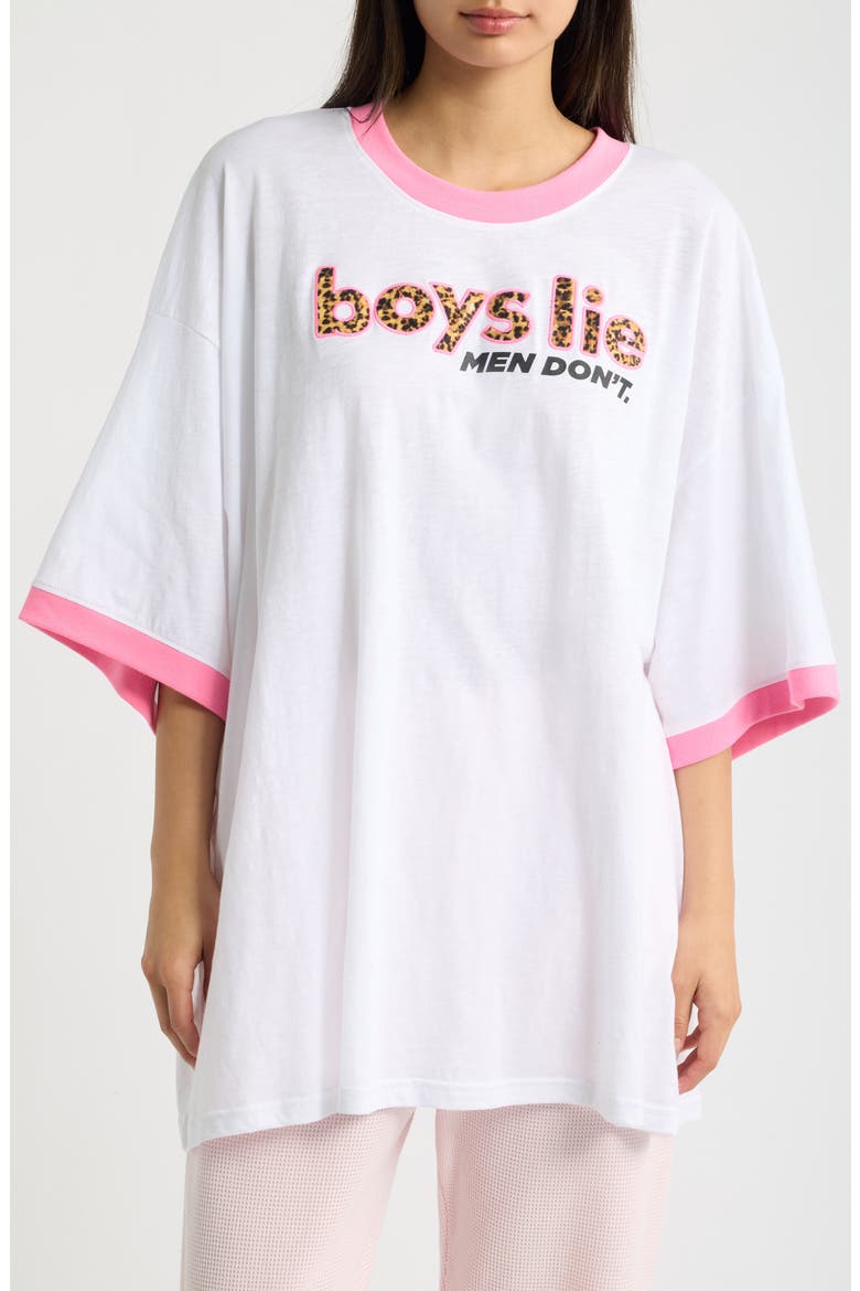 Caitlyn Coded Boyfriend Graphic T-Shirt, Main, color, WHITE