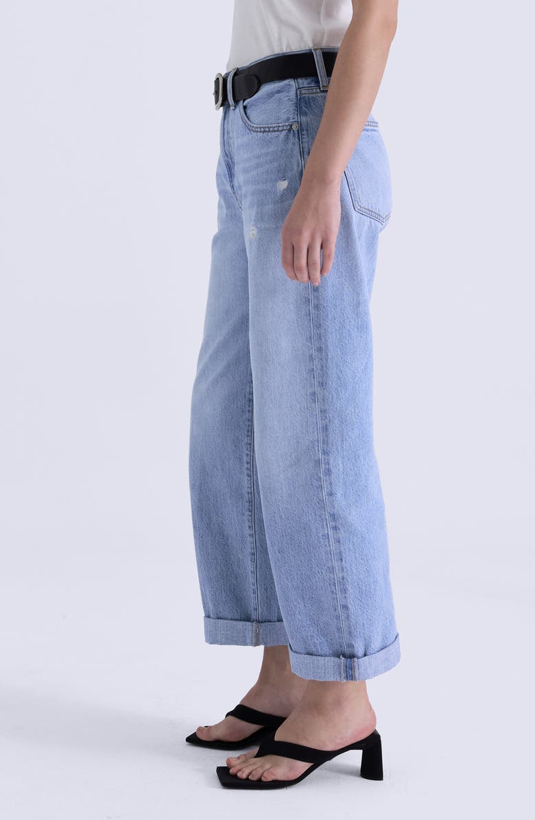 Pistola Donny Cuffed High Waist Boyfriend Jeans, Alternate, color, Old Blues