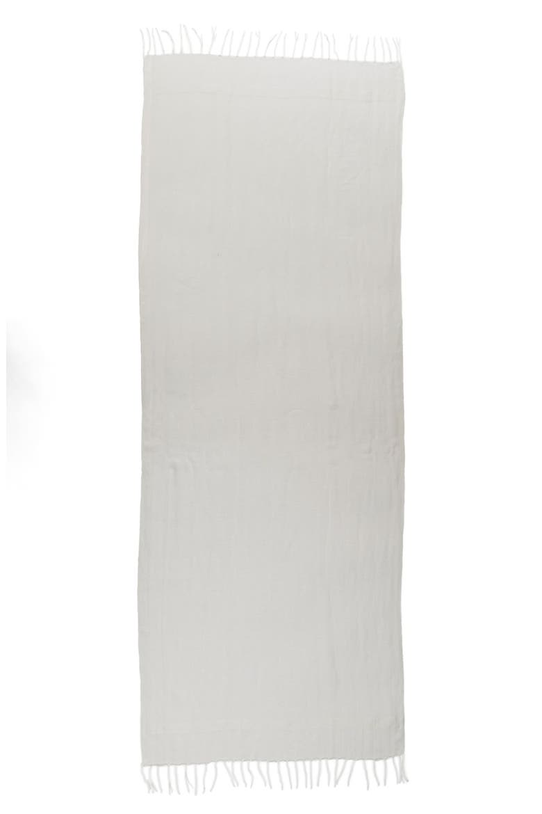 Linen Blend Scarf, Alternate, color, WHITE SNOW