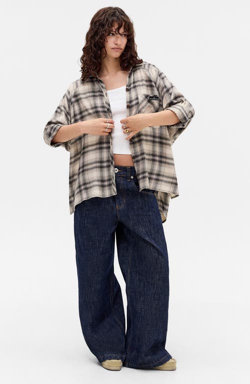 Bdg Urban Outfitters Brendan Check Oversize Button-up Shirt In Neutral
