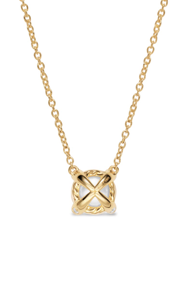 Pearl Classics Necklace with Diamonds, 6.5mm, Alternate, color, GOLD