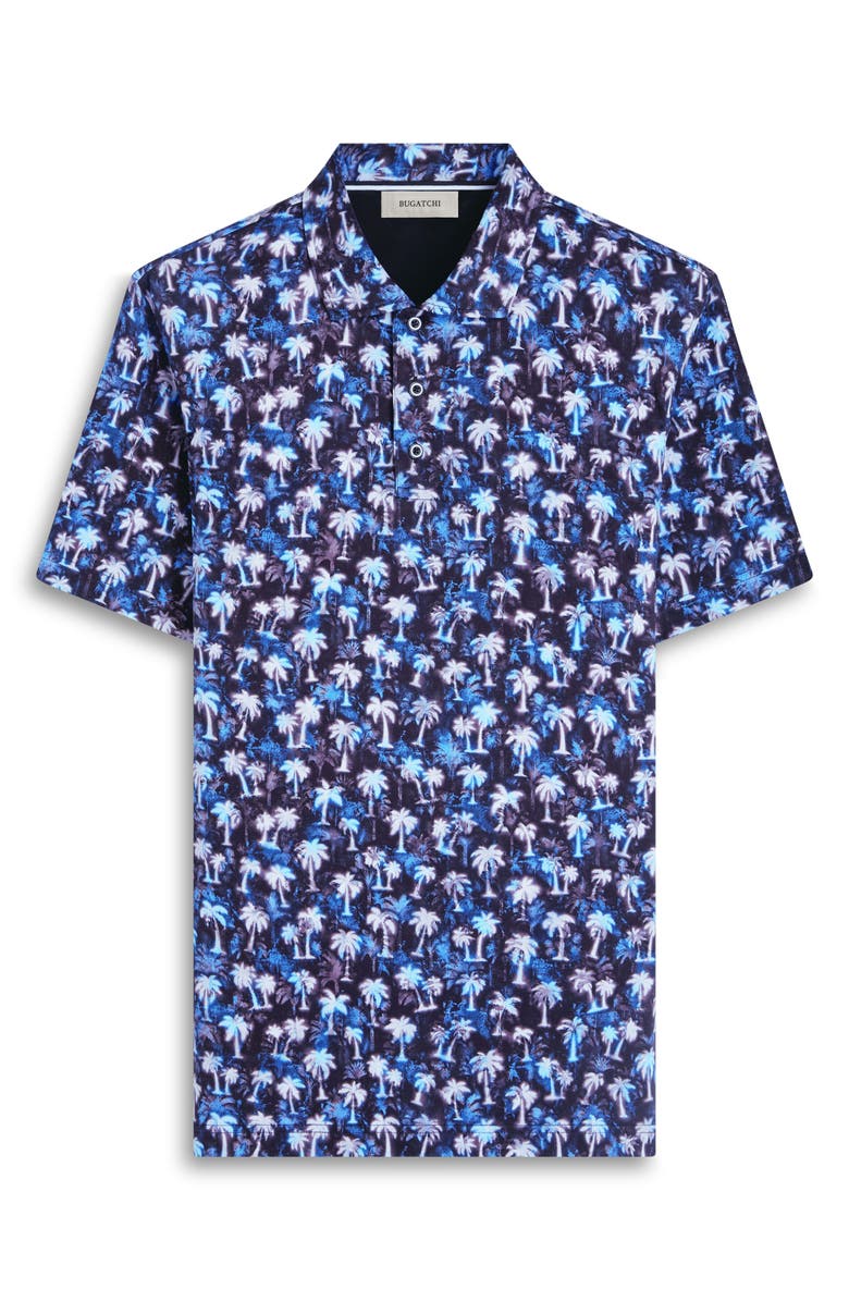 Bugatchi Hendrix Digital Palm Tree Print Pima Cotton Polo, Alternate, color, 