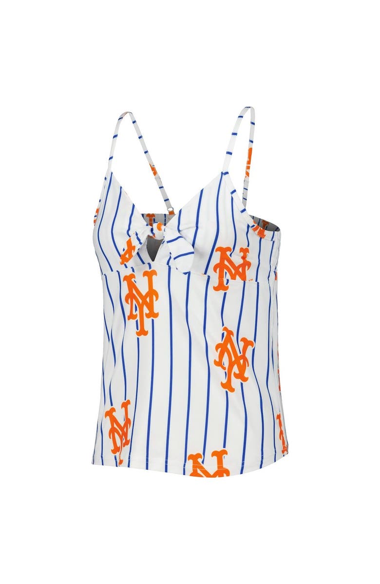 CONCEPTS SPORT Women's Concepts Sport White New York Mets Reel Allover Print Tank Top & Shorts Sleep Set, Alternate, color,