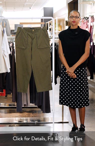 Sanctuary Ranger Relaxed Straight Leg Stretch Cotton Crop Pants (Women ...
