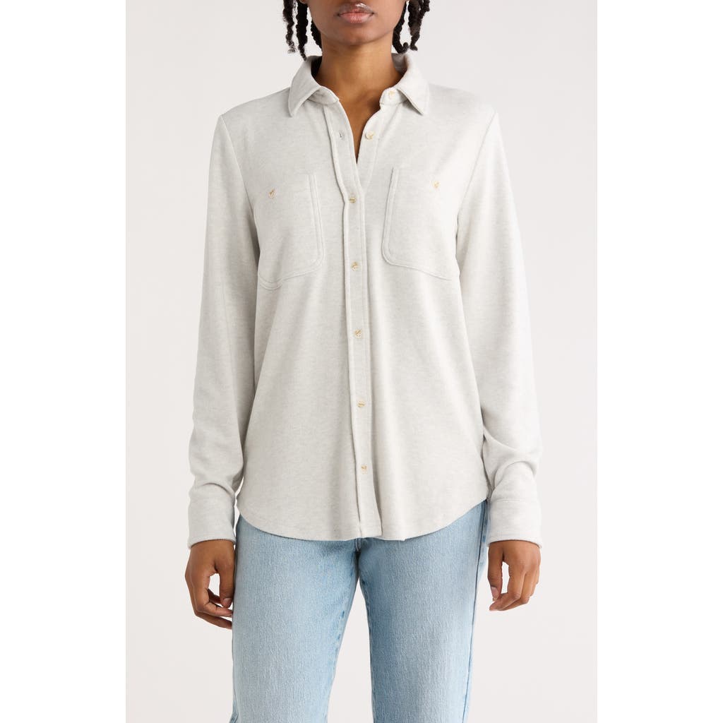 Thread & Supply Lewis Button-up Shirt Jacket In White