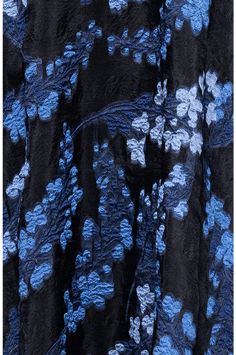 Embroidered Floral Off the Shoulder Gown, Alternate, color, BLUE/ MULTI