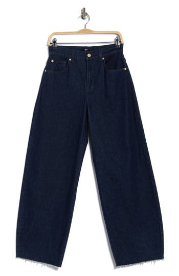 7 For All Mankind Bonnie Curvi Barrel Leg Stretch Jeans In Blue
