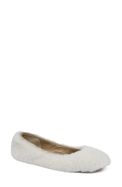 Reims Genuine Shearling Ballet Flat (Women)