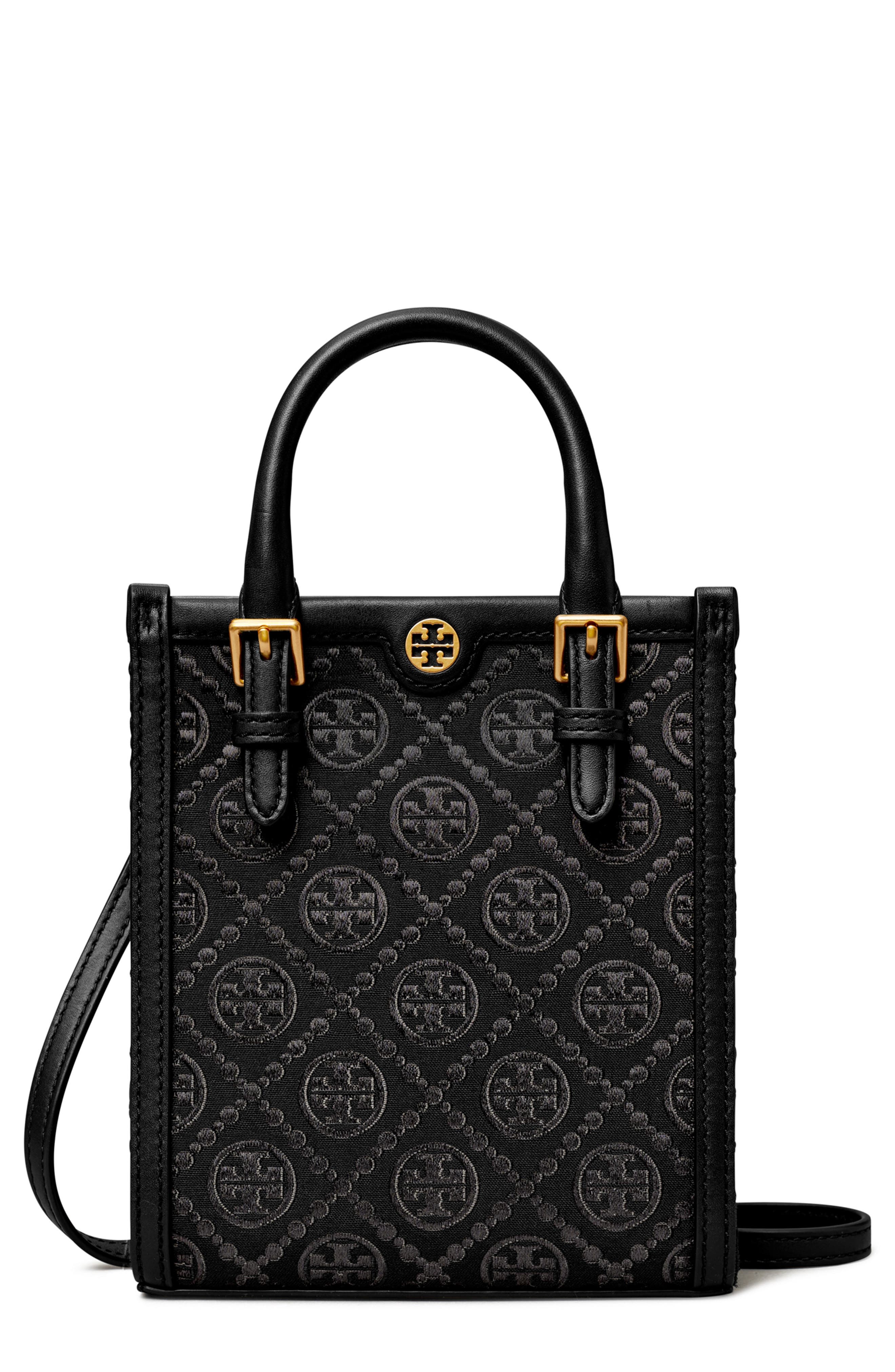 Tory Burch Mini T Monogram North/South Crossbody Tote, Main, color, 