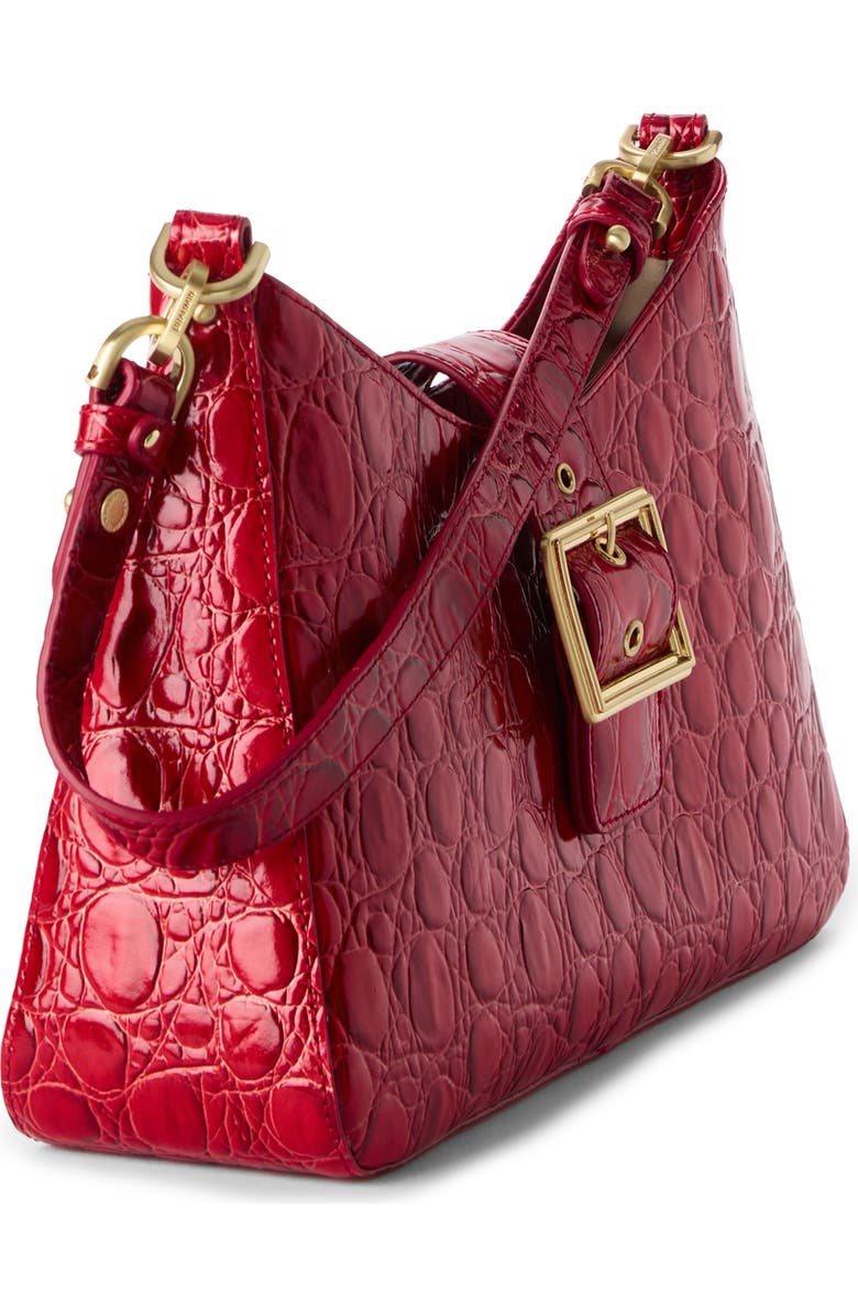 Brahmin Esme Croc Embossed Leather Shoulder Bag, Alternate, color,