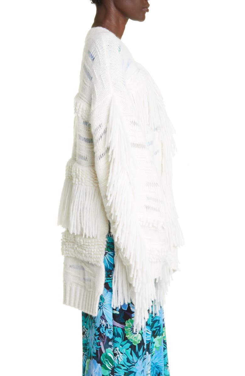 Stella McCartney Fringe Trim Alpaca & Wool Blend Sweater, Alternate, color,