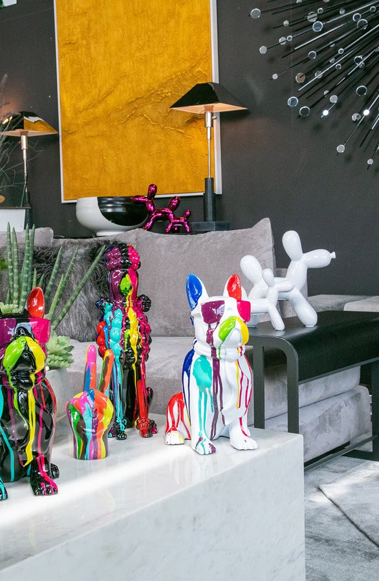 INTERIOR ILLUSIONS Plus White Balloon Dog Bank, Alternate, color, White