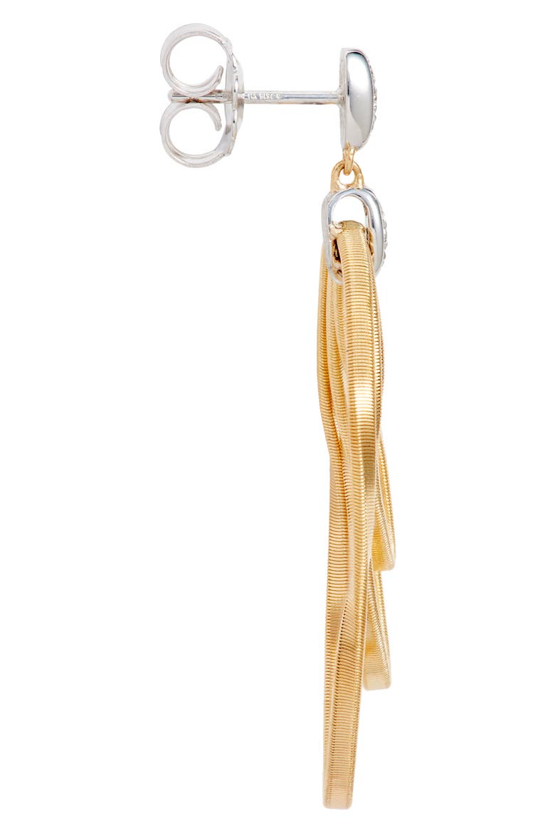 Marrakech Onde 18K Yellow Gold & Diamond Concentric Earrings, Alternate, color, WHITE GOLD/ YELLOW GOD