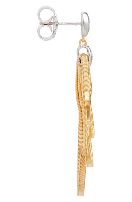 Marco Bicego Marrakech Onde 18k Yellow Gold & Diamond Concentric Earrings In White Gold/yellow God
