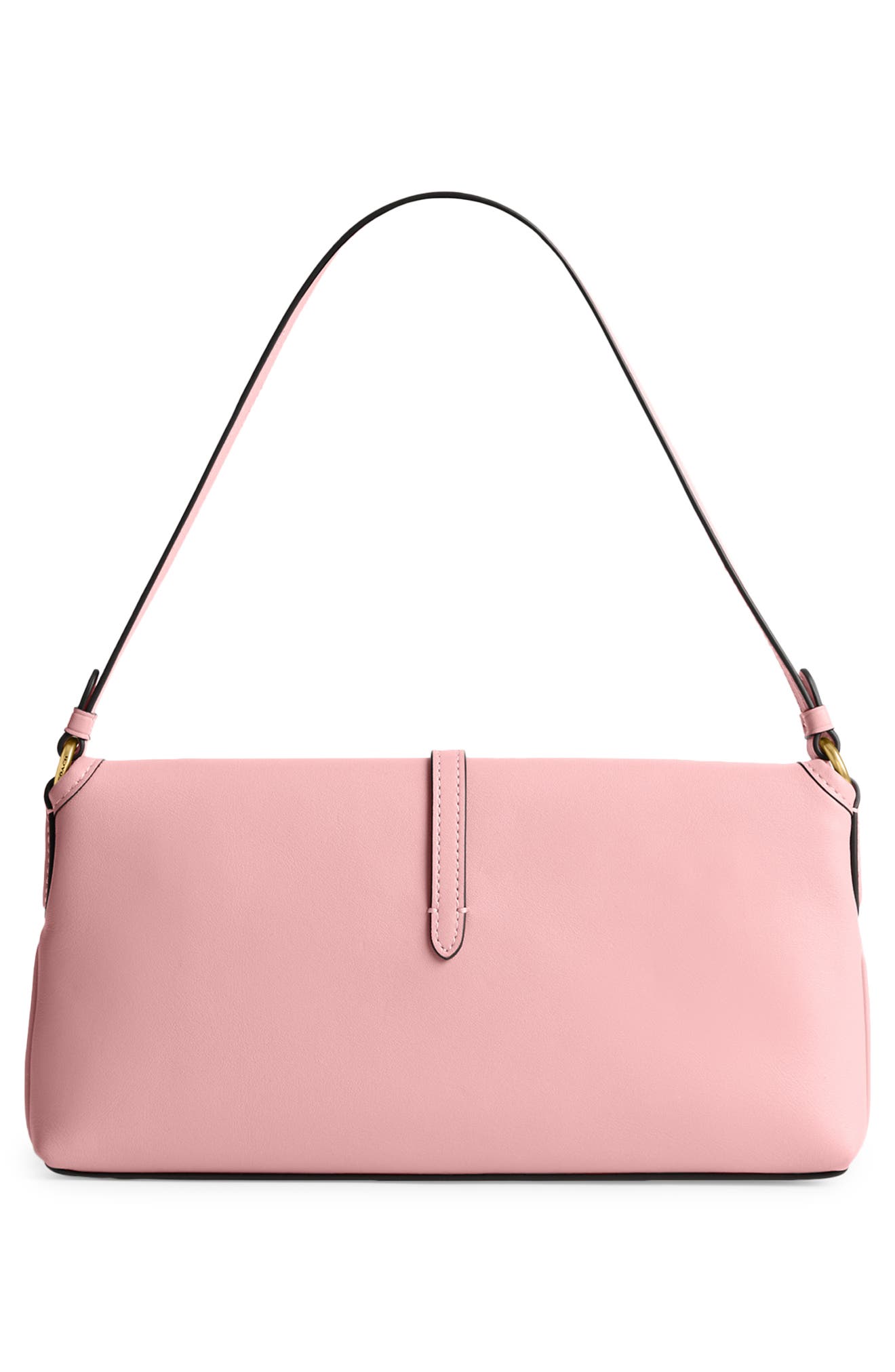 Hamptons Glovetanned Leather Shoulder Bag, Alternate, color, BUBBLEGUM