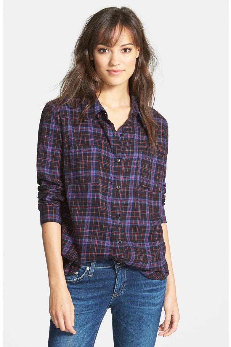 'Hayes' Plaid Shirt, Main, color, BLACK MULTI