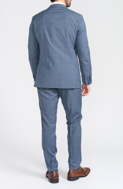 Cricketeer Blue Glen Plaid Wool Blend Suit In Blue