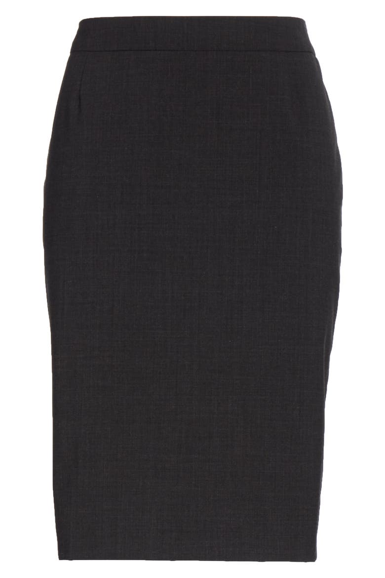 Vilea Tropical Stretch Wool Pencil Skirt, Alternate, color, CHARCOAL