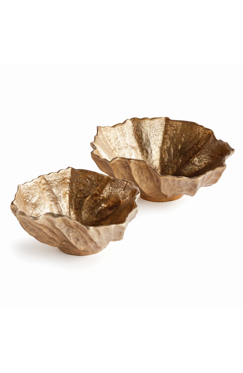 Napa Home & Garden Ostra Decorative Bowls Set of 2, Main, color, Gold