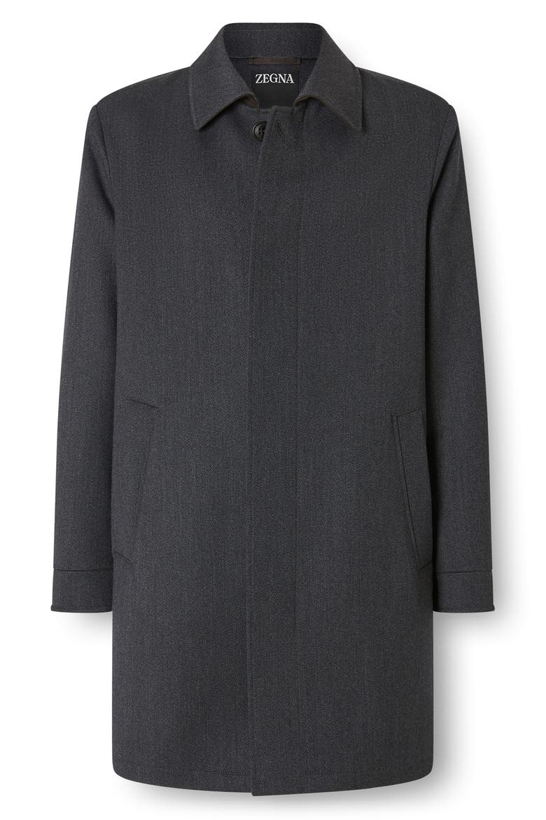 Water Repellent Wool & Cashmere Jacket, Alternate, color, DARK GREY