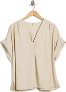 MAX STUDIO V-Neck Short Sleeve Shirt