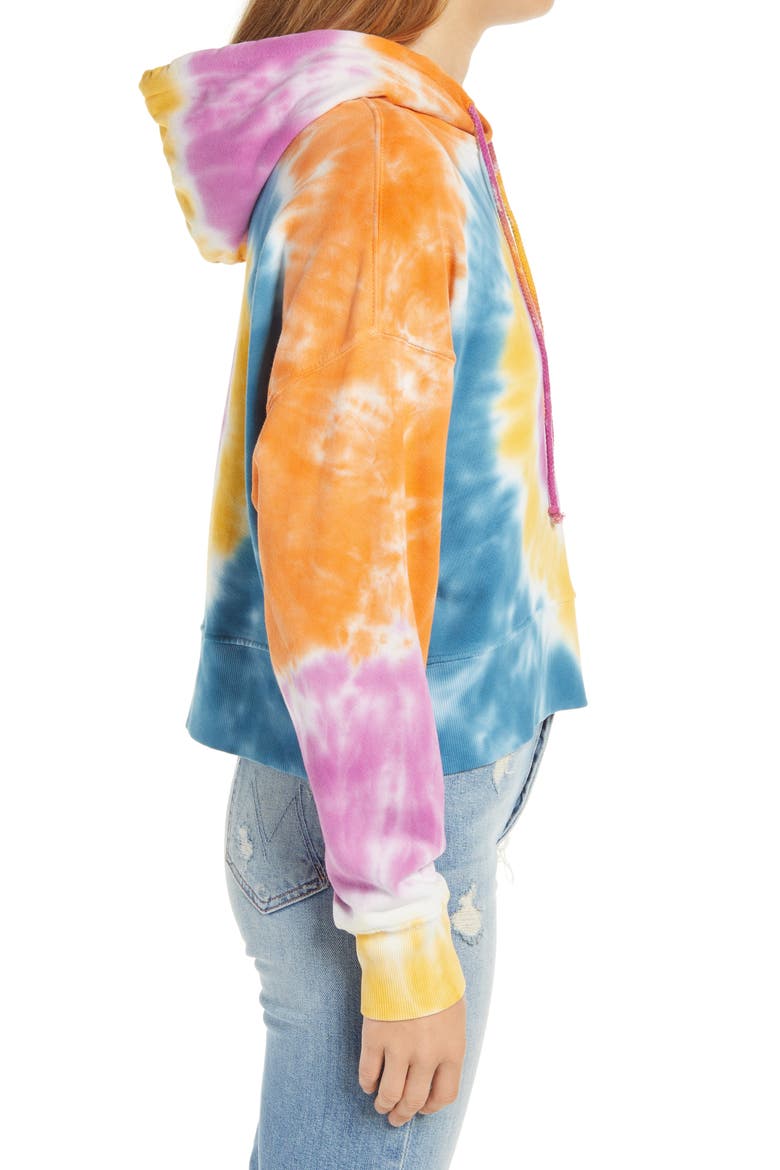 Double Trouble Tie Dye Shrunken Hoodie, Alternate, color, DOUBLE TROUBLE TD
