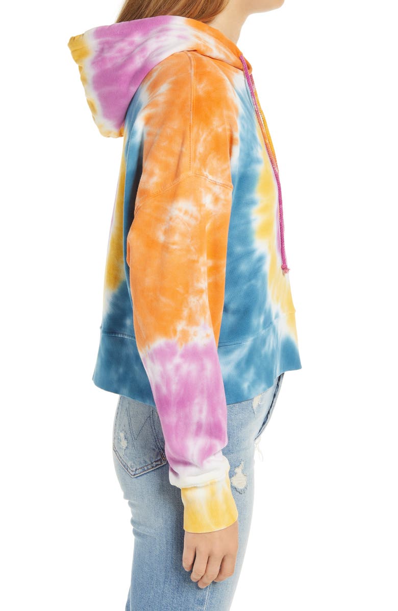 Daydreamer Double Trouble Tie Dye Shrunken Hoodie, Alternate, color, 